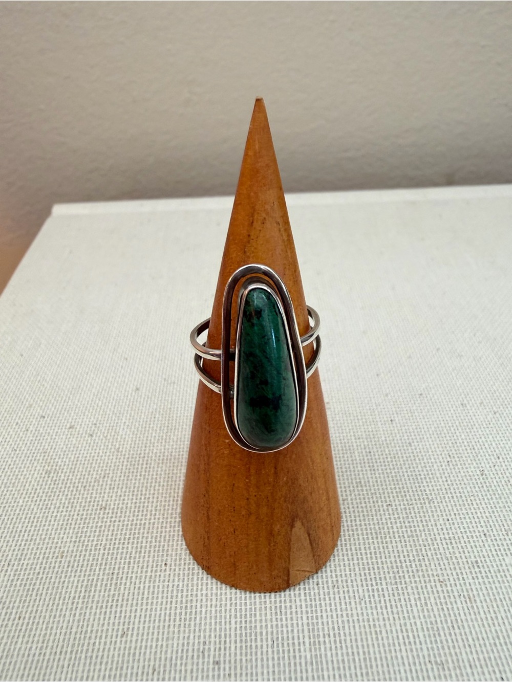 Handmade Sterling Silver Eilat (King Solomon’s) Stone Ring, Adjustable